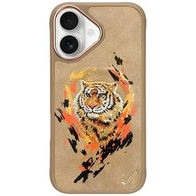 Nimmy Tiger magnetinis dėklas telefonui iPhone 16 - rudas