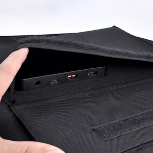 Choetech SC009-V2 saulės sulankstomas įkroviklis 100W USB-C / 2x USB-A PD QC - juodas