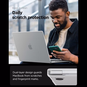 Spigen AirSkin dėklas, skirtas MacBook Pro 16" 2021 / 2023 / 2024 / 2025 / 2026 – skaidrus matinis
