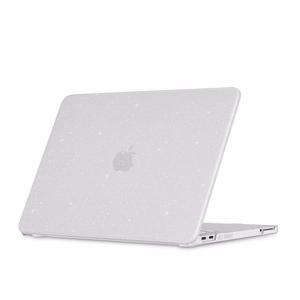Tech-Protect SmartShell deklas MacBook Neo 13 colio 2026, skaidrus su blizgučiais