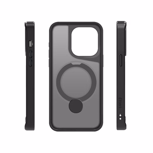 Etteri Matinis Magnetinis žiedas dėklas telefonui iPhone 15 Pro 6,1" juodas