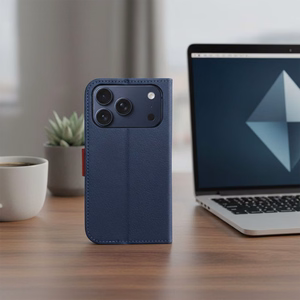 Flip case for iPhone 17 PRO / 18 PRO Split Book navy and red