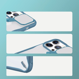 Nillkin Cyclops dėklas iPhone 13 Pro - juodas su kamera apsauga ir sulankstomu stovu