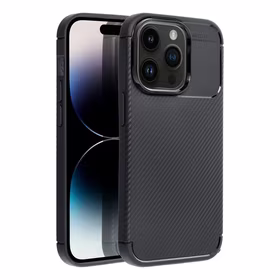 Dėklas telefonui CARBON PREMIUM IPHONE 14 Pro - juodas