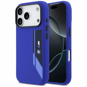 BMW M Silicon Vertical Logo MagSafe deklas iPhone 17 Pro - tamsiai melynas