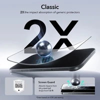 ESR UltraFit Apsauginio stiklo 2 vnt. rinkinys skirtas iPhone 17 Air – skaidrus