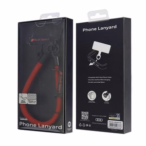 Audi universalus telefono dirželis 28cm 10mm raudonas AUS-HSL10-RSQ/D1-RD