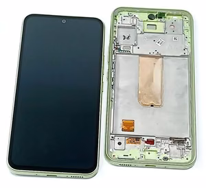 Ekranas Samsung A546 A54 5G 2023 su lietimui jautriu stikliuku ir rėmeliu Lime originalus (assembled service pack)