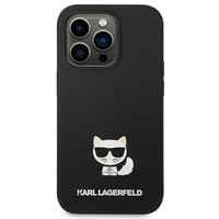 Karl Lagerfeld KLHCP14XSLCTBK iPhone 14 Pro Max 6.7 "kietas dėklas juodas / juodas Silikoninis Choupette Kūnas