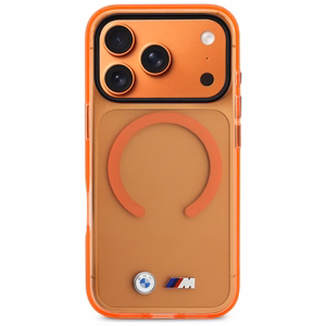 BMW M IML Metal Logos MagSafe Dėklas for iPhone 17 Pro Max - Pro oranžinis