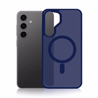 "3mk Smoke MagCase" dėklas, skirtas "Samsung Galaxy S24" - mėlynas permatomas