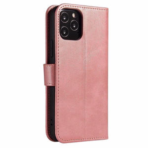Magnet Case elegantiškas dėklas telefonui su atvartu ir stovo funkcija Samsung Galaxy A73 rožinis
