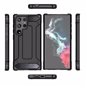 Hibridinis šarvų dėklas Samsung Galaxy S25 Edge - juodas