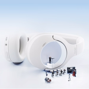 QCY H3 Lite Over-Ear Headphones with ANC and Bluetooth 5.3 - White