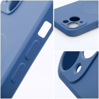 SILICONE MAG COVER dėklas telefonui, suderinamas su MagSafe, IPHONE 11 mėlynas