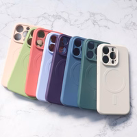 Magnetinis suderinamas silikoninis dėklas iPhone 15 Pro Max silikoninis dėklas - violetinis
