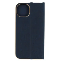 Knygos dėklas su rėmeliu Iphone 12 Pro Max tamsiai mėlynas