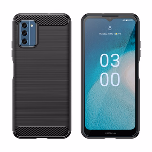 Carbon Case silikoninis dėklas telefonui Nokia C300 - juodas