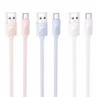Kabelis USB-A į USB-C Hoco 3A 1 m X114 baltas