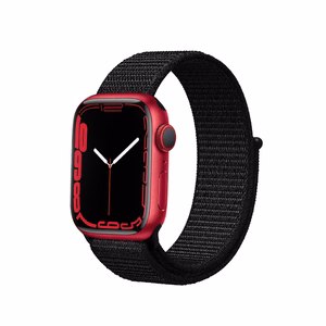Crong Nylon Reflex Sport dirželis, skirtas Apple Watch 44 / 45 / 46 / 49 mm, juodas