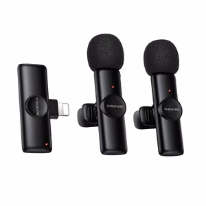 Borofone Lavalier belaidis mikrofonas BFK16A Winner Lightning juodas - 2 vnt.