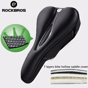 Rockbros LF047-B silikoninis gelinis dviračio balnelio užvalkalas dydis L - juodas