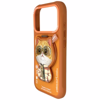 Nimmy Cool&Cute 2.0 Cat deklas iPhone 17 Pro su magnetiniu laikikliu - oranzinis