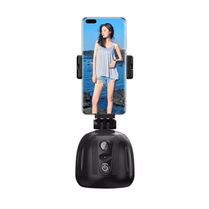 Telefono laikiklis su 360° veido sekimu P5 juodas