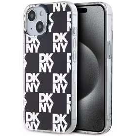 DKNY IML languotas mono raštas dėklas telefonui iPhone 15 Plus / 14 Plus - juodas