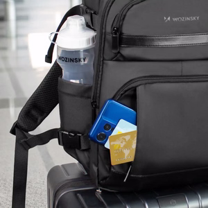 Wozinsky WPW-20L Backpack with Laptop Pocket for 15" Travel 40x20x25 cm for Hand Luggage - Black