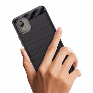 Carbon Case silikoninis dėklas telefonui Nokia C110 - juodas