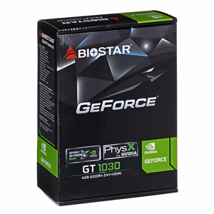 Biostar GeForce GT1030 NVIDIA GeForce GT 1030 4 GB GDDR4 Vaizdo plokštė