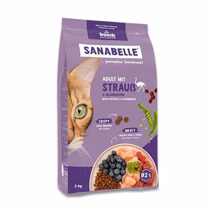 BOSCH Sanabelle Adult страус и черника - сухой корм для кошек - 2kg