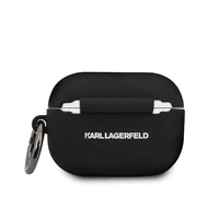 Karl Lagerfeld KLACAPSILGLBK AirPods Pro dėklas juodas/silikoninis Ikonik