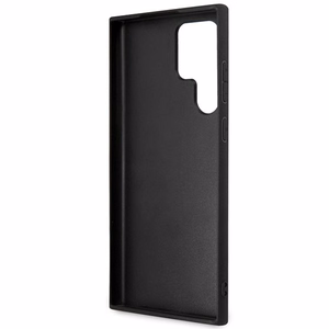 Guess 4G Didelio Metalinio Logotipo Dėklas telefonui Samsung Galaxy S24 Ultra - juodas