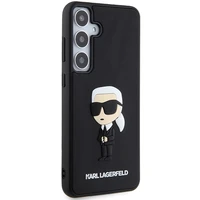 Karl Lagerfeld 3D Guminis Ikonik dėklas telefonui Samsung Galaxy S24+ - juodas