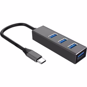 ART adapteris HUB 4in1 Type C HUB USBC-USB3 OEM-C15 juodas