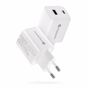 Įkroviklis 1 x USB Quick Charge 4.0, 1 x USB-C 45W baltas