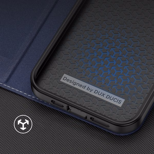 Dux Ducis Skin X2 dėklas telefonui iPhone 14 Plus su magnetine uždanga mėlynas