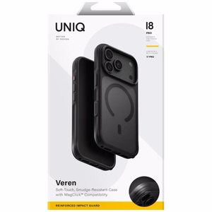 Uniq Veren Magclick Charging dėklas iPhone 18 Pro Max / 17 Pro Max – baltas