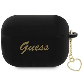 Guess GUAP2LSCHSK ausinių dėklas (m) - juodas Silicone Charm Heart Collection
