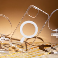 Anti Shock 1,5 mm Magnetinis dėklas iPhone 14 Pro Max 6,7" skaidrus didelė anga