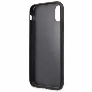 Karl Lagerfeld Saffiano Karl&Choupette Galvos dėklas telefonui iPhone XS Max - juodas