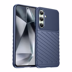 Thunder dėklas Samsung Galaxy S24 FE silikoninis šarvuotas dangtelis - mėlynas