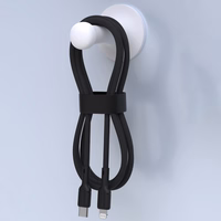 USB Laidas Dudao "L9X" juodas "Type-C / Lightning" 200cm (iki 30W)