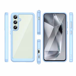 Kosmoso dėklas su gelio rėmu Samsung Galaxy S24 FE - mėlynas