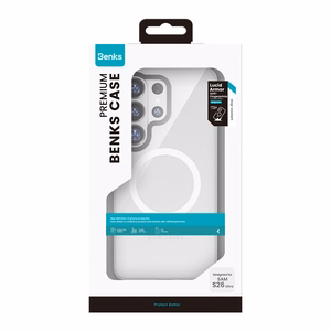 "Benks" magnetinis dėklas "Lucid Armor" (A050), skirtas "Samsung Galaxy S26 Ultra white