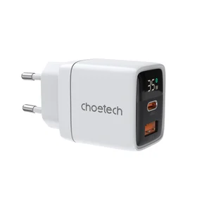 Įkroviklis Choetech PD6052 35W USB-C/USB-A baltas