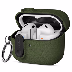 "Tech-Protect" plonas dėklas su kabliuku, skirtas "Samsung Galaxy Buds 3 / 3 FE / 3 Pro" - žalias