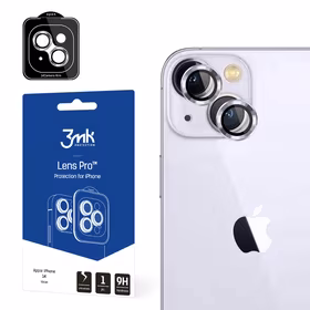 Kameros stiklas iPhone 14 9H 3mk Lens Protection Pro serijos lęšiui - violetinis